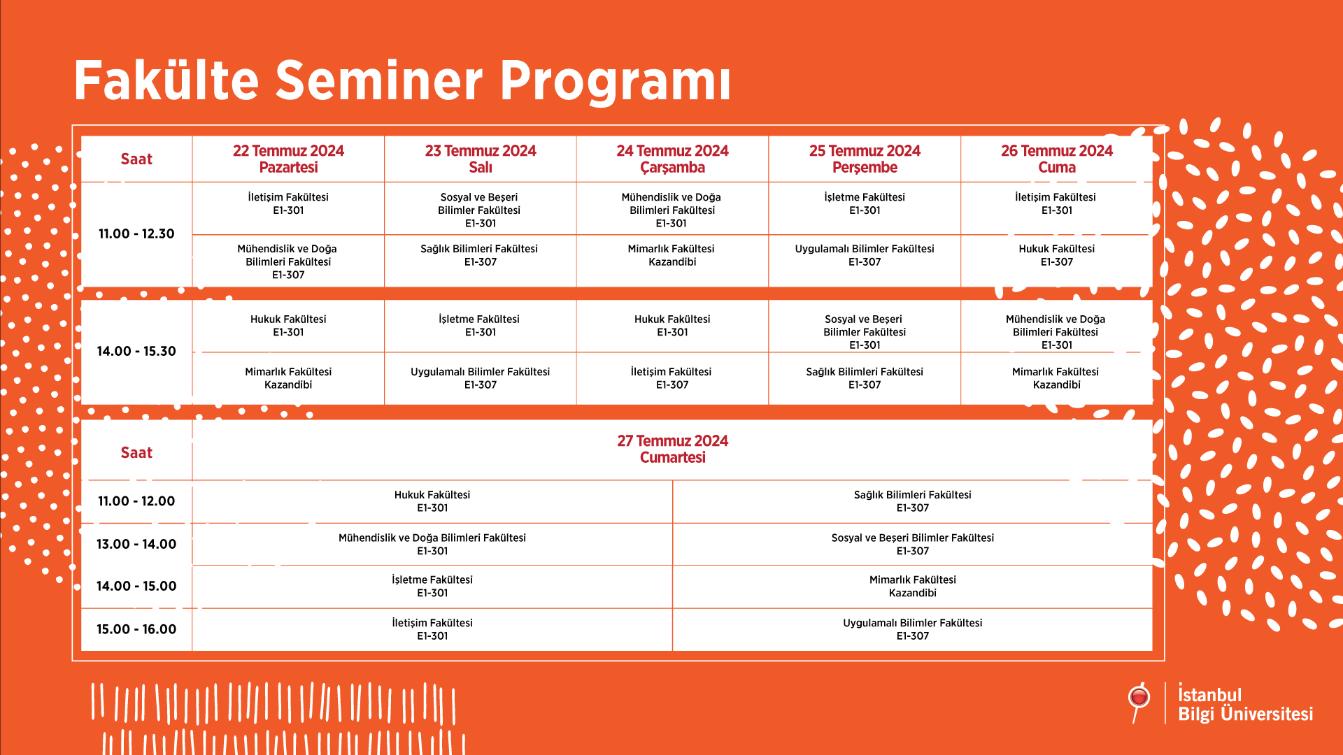 Fakülte Seminer Programı